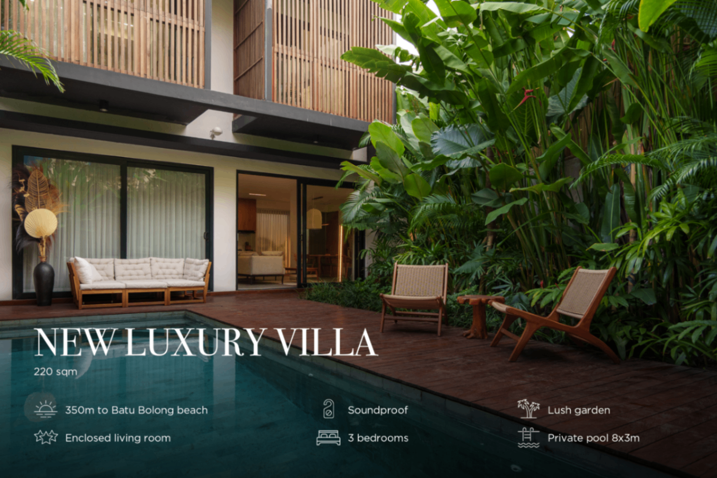 NEW LUXURY BEACH VILLAs Canggu 3BR