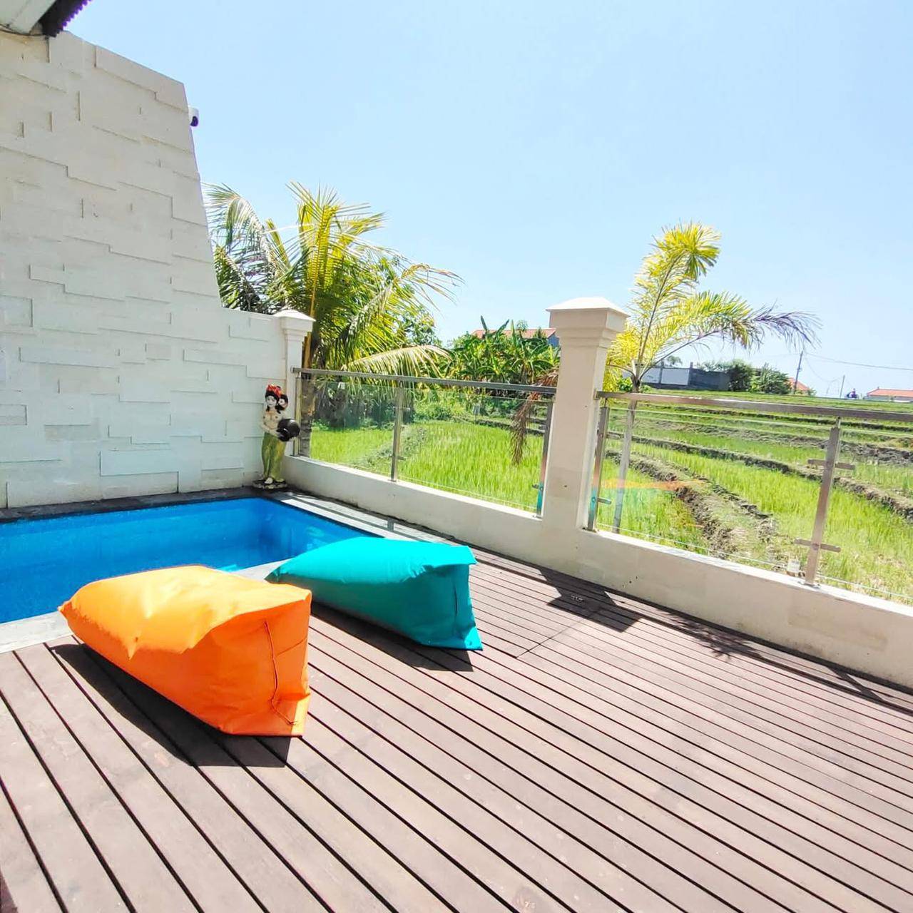 Modern 2 Bedroom Villa for Rent in Babakan, Canggu with rice field view