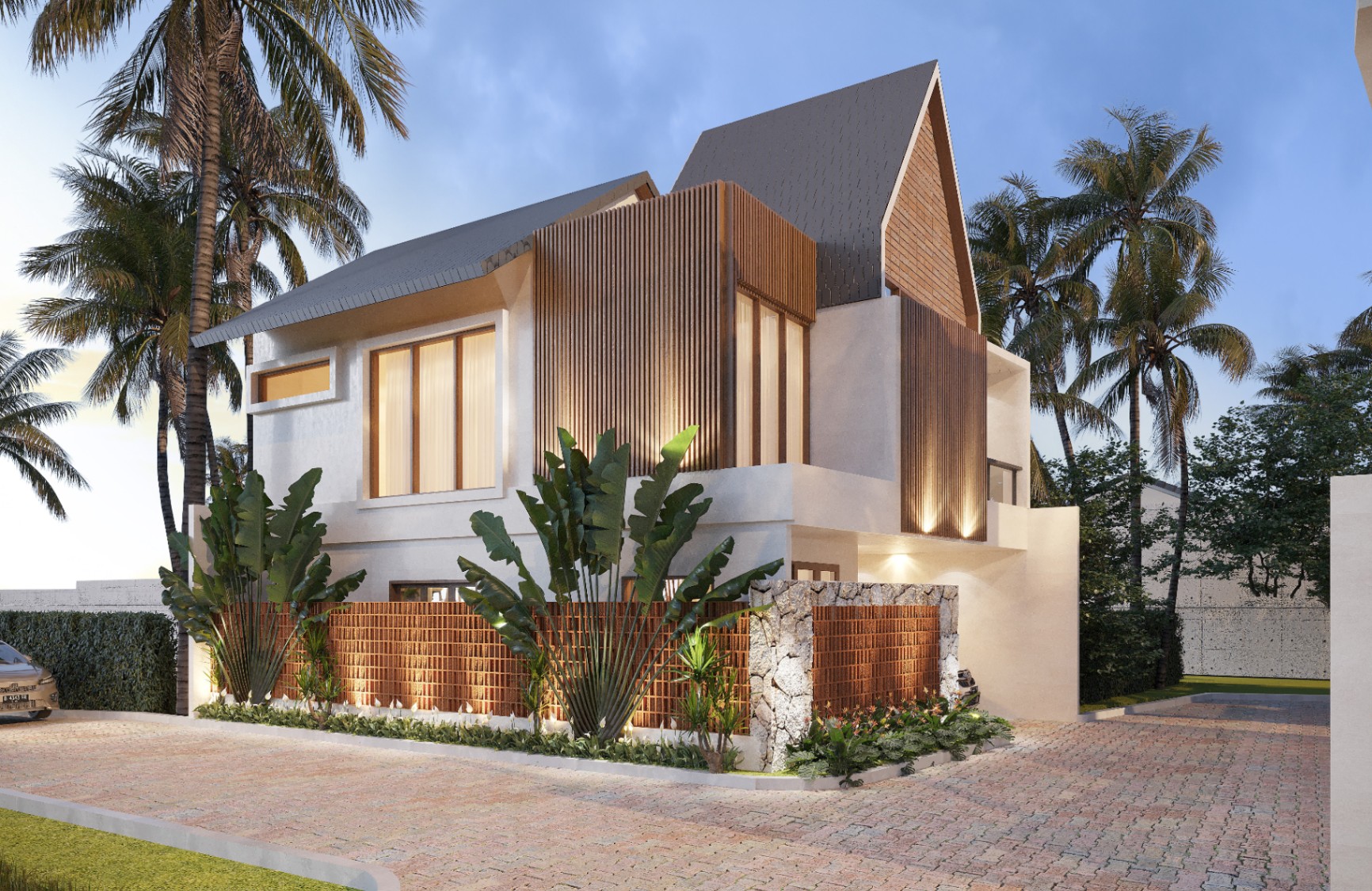 3-Bedroom Villa with Ricefield and Mountain Views in Kedungu