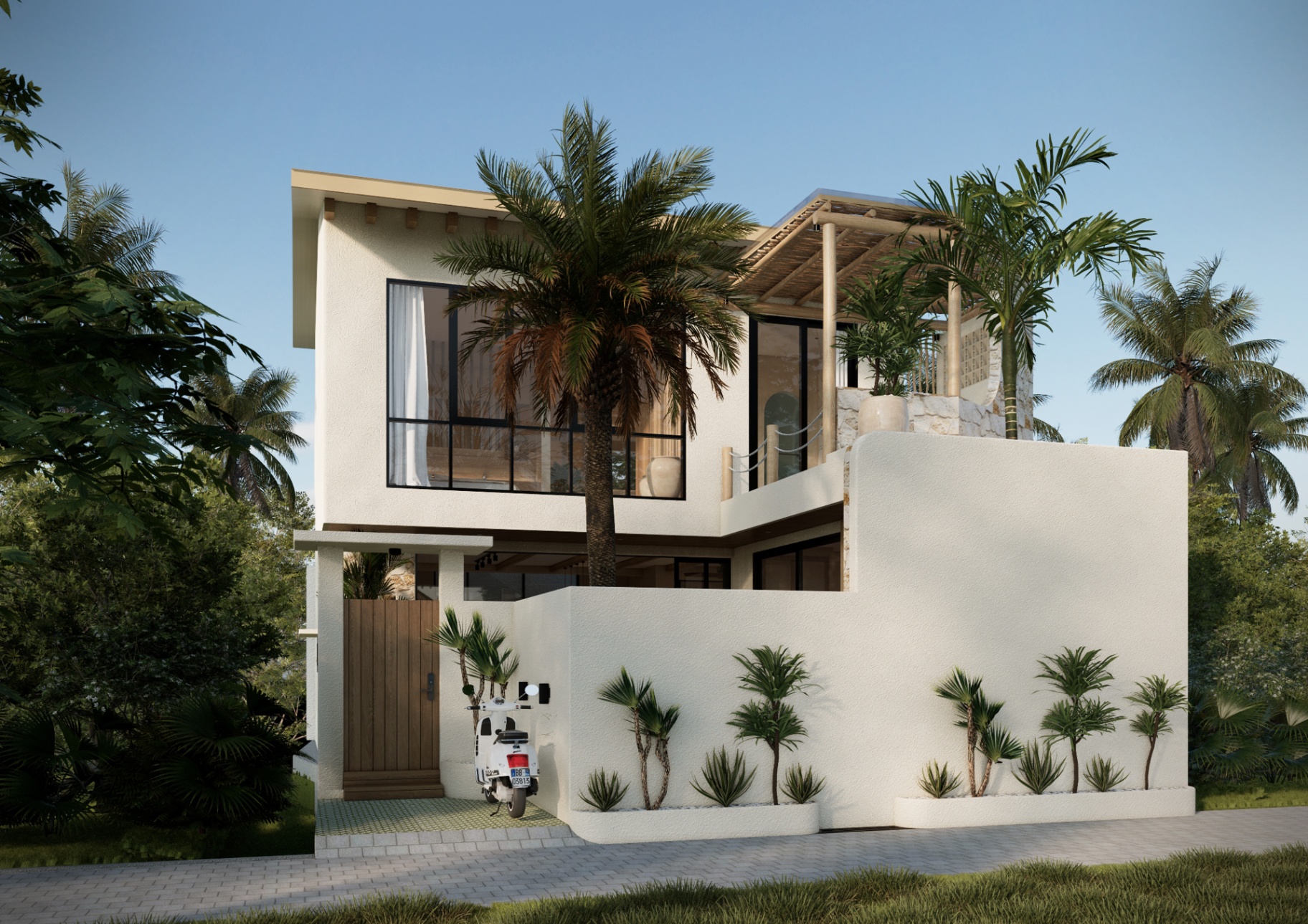 2-Bedroom Villa with Wabi-Sabi Design in Seseh