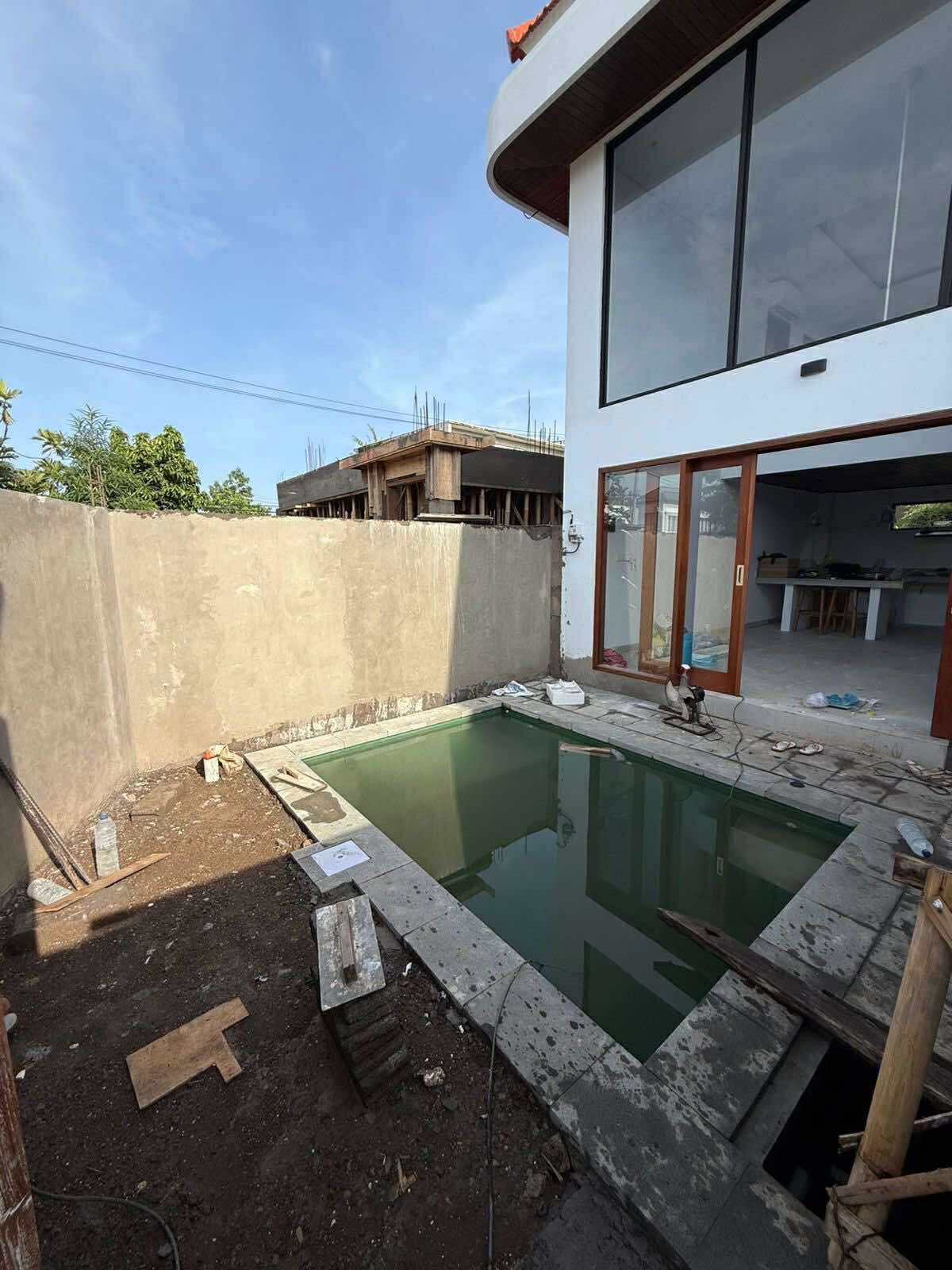 mezzanine bedroom, private pool, and a small terrace